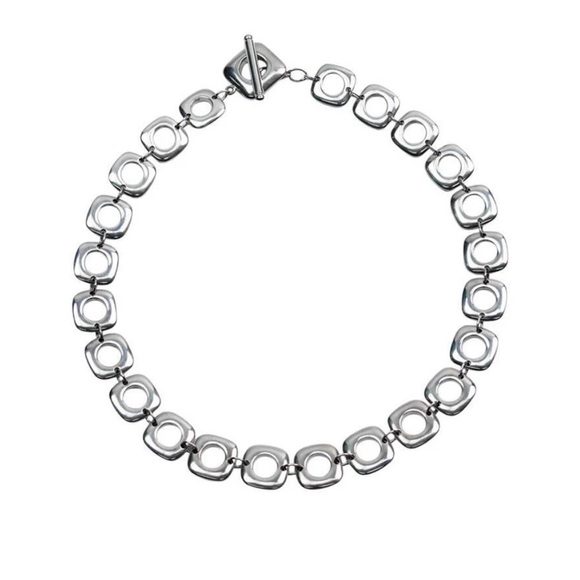 925 STERLING SILVER CHAIN NECKLACE WITH MATCHING BRACELET IN TIFF & CO POUCH - Picture 7 of 8